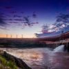 The Itaipu Dam at dusk