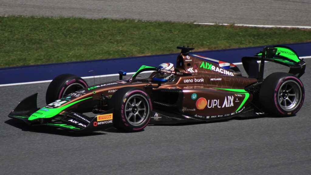 Joshua Dürksen in his Formula 2 car