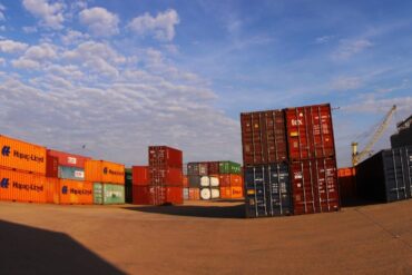 Shipping containers full of Paraguay exports