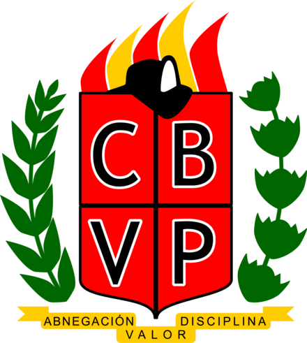 The logo of the Bomberos, the Paraguayan fire brigade staffed wholly by volunteers