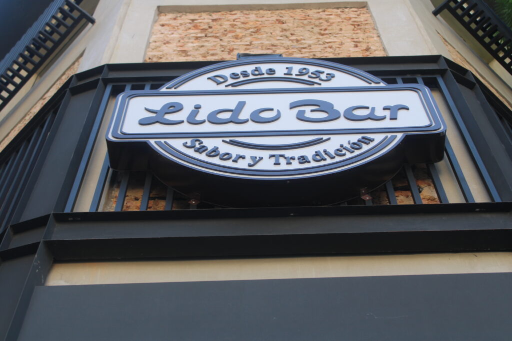 Lido Bar Sign.