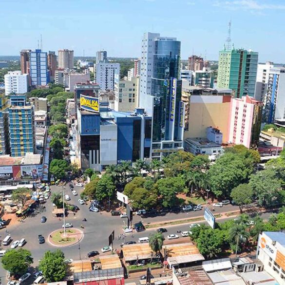 The skyline of Ciudad del Este.