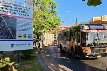 Bus detours in Asuncion