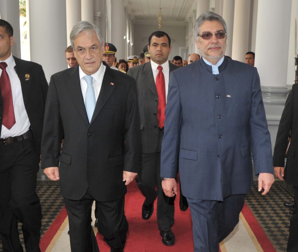 Piñera and Lugo, Acting Presidents of Chile and Paraguay during the recovery efforts.