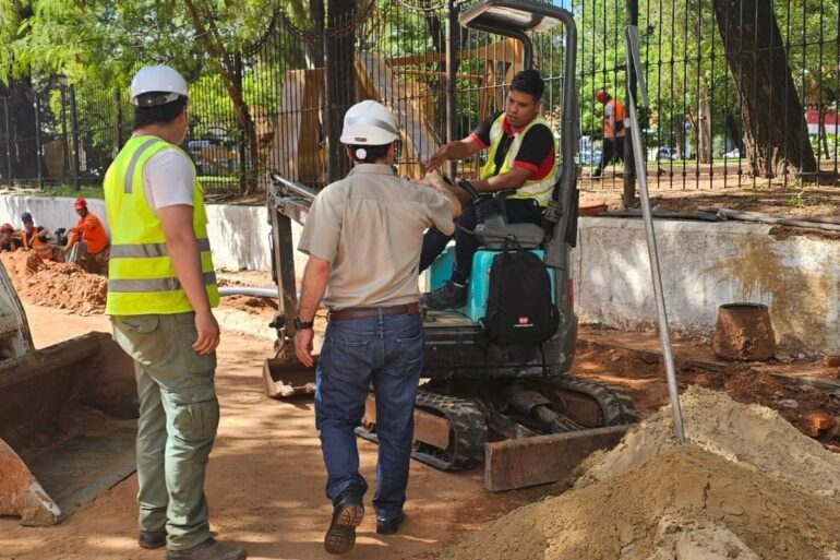 Underground Electricity Lines being built in Asunción