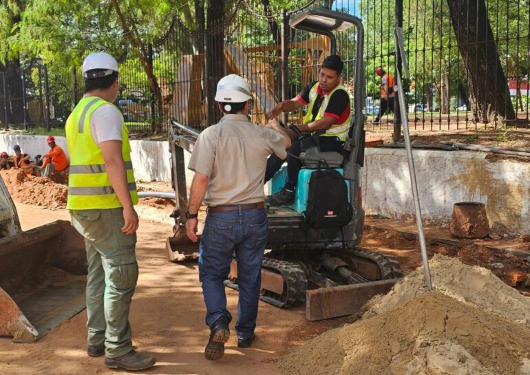 Underground Electricity Lines being built in Asunción