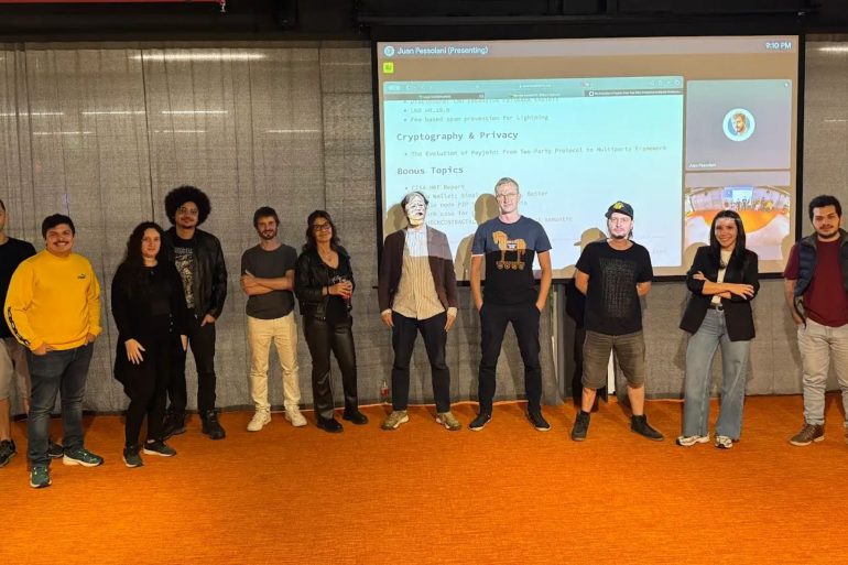 The first BitDevs meetup in Asuncion, Paraguay, in April 2025