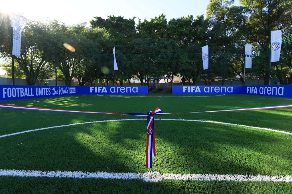 Pitch of the FIFA Arena project in Luque.