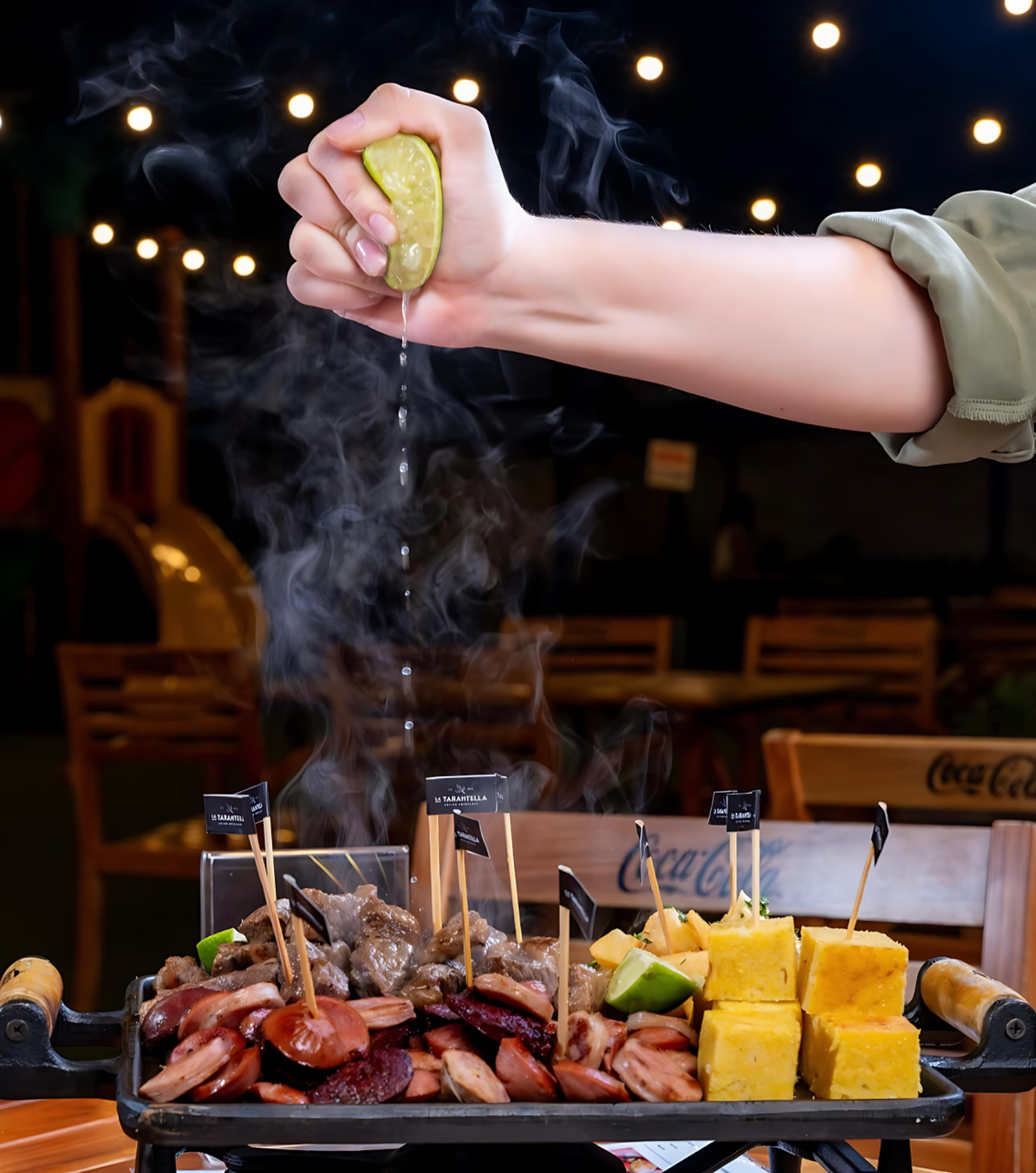Foods and beverages you can get at one of the restaurants.