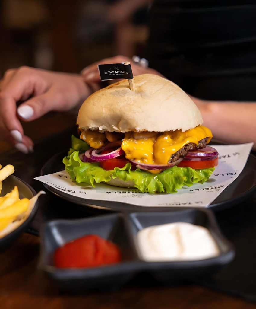 Foods and beverages you can get at one of the restaurants.