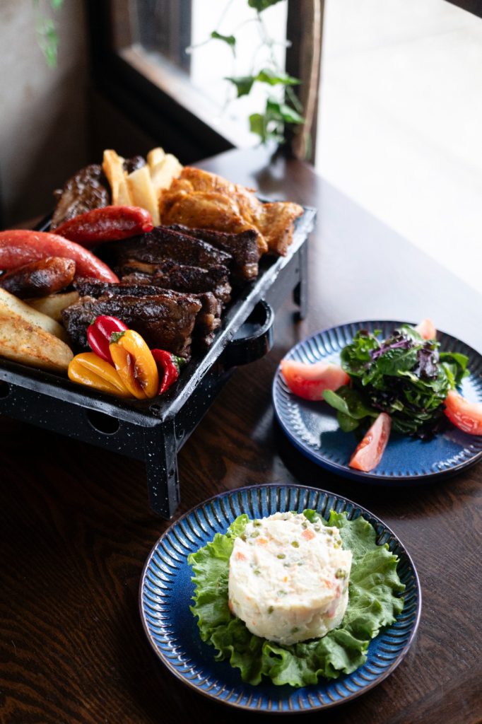 Food from the restaurant.