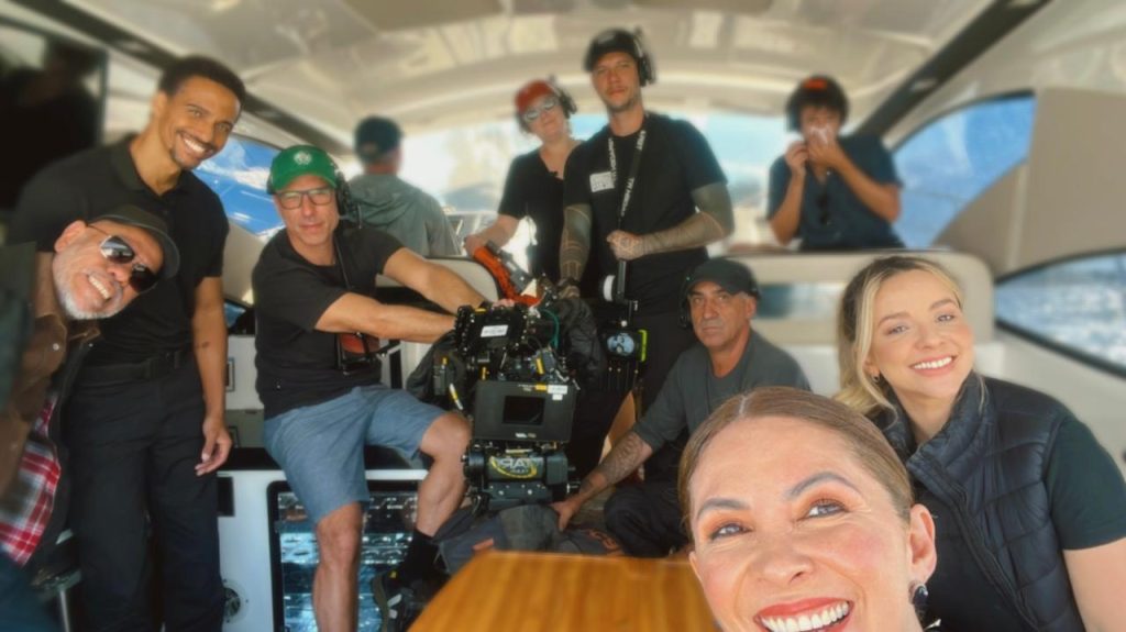Andy Romero with the Cast of Crime DNA (DNA Do Crimen).