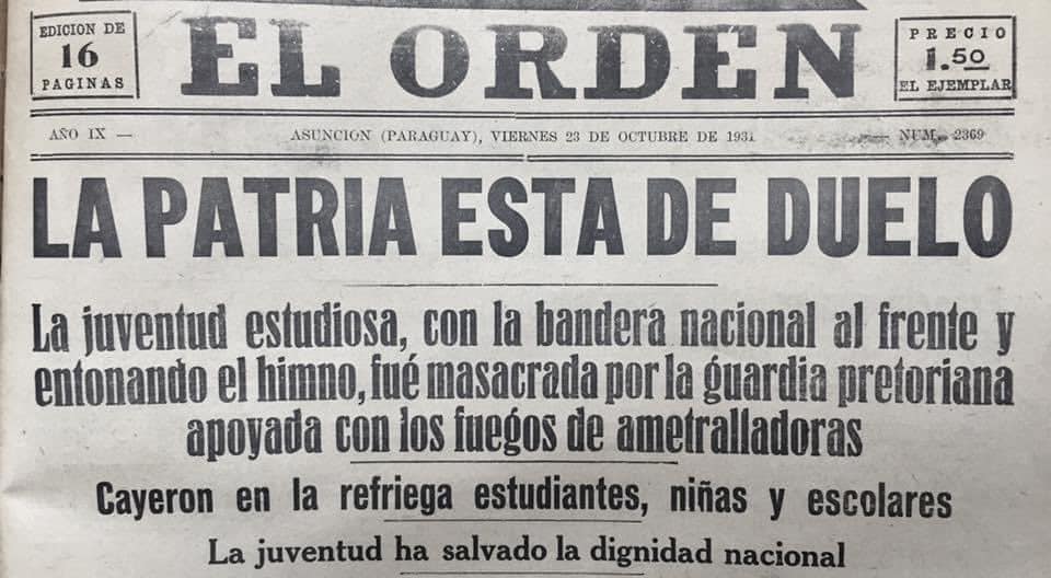 El Ordern headline on 23 October.
