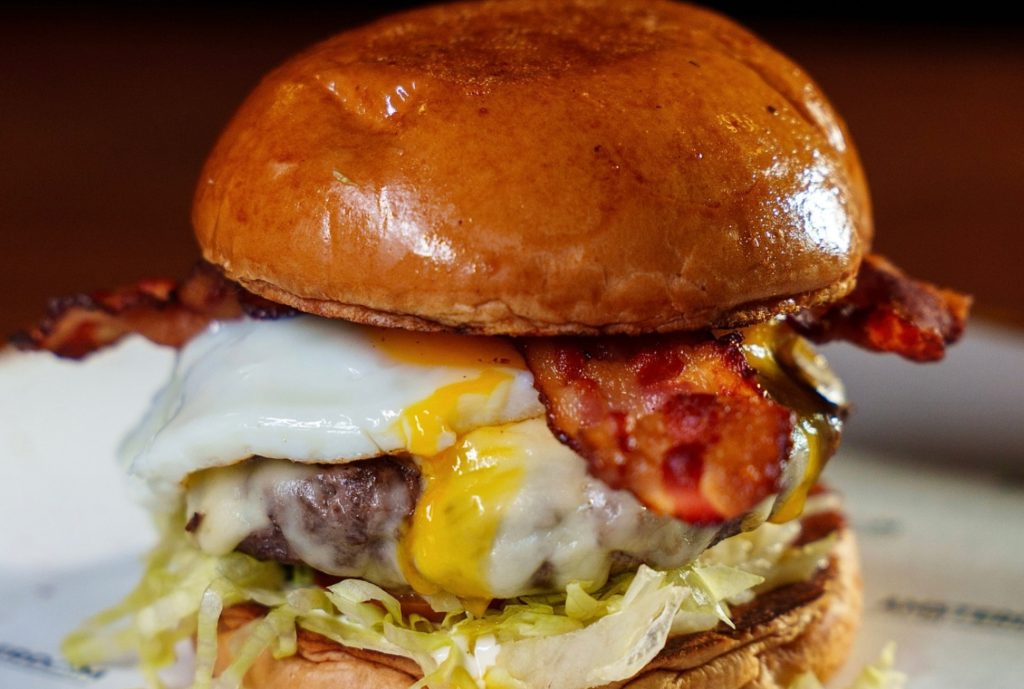 Hamburger of Amsterdam Pool Bar.