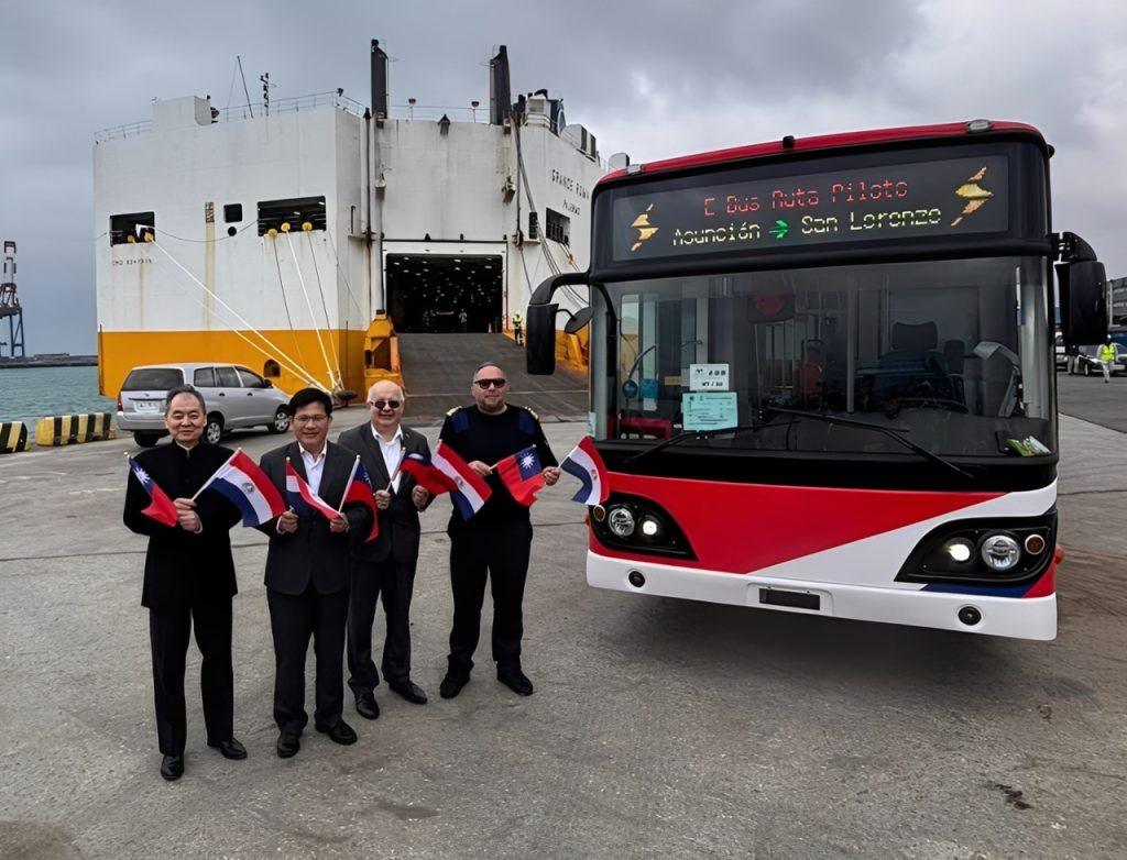 Electric buses arriving from Taiwan