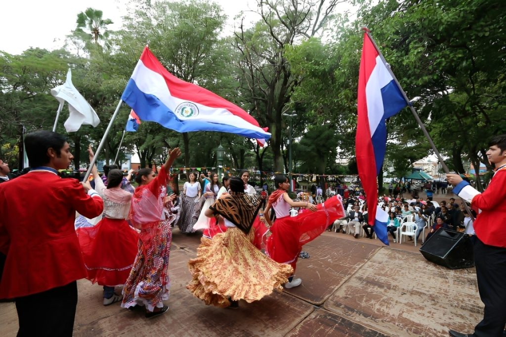 Paraguayans celebrating on Independence days holidays