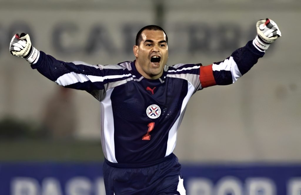 Chilavert celebrating