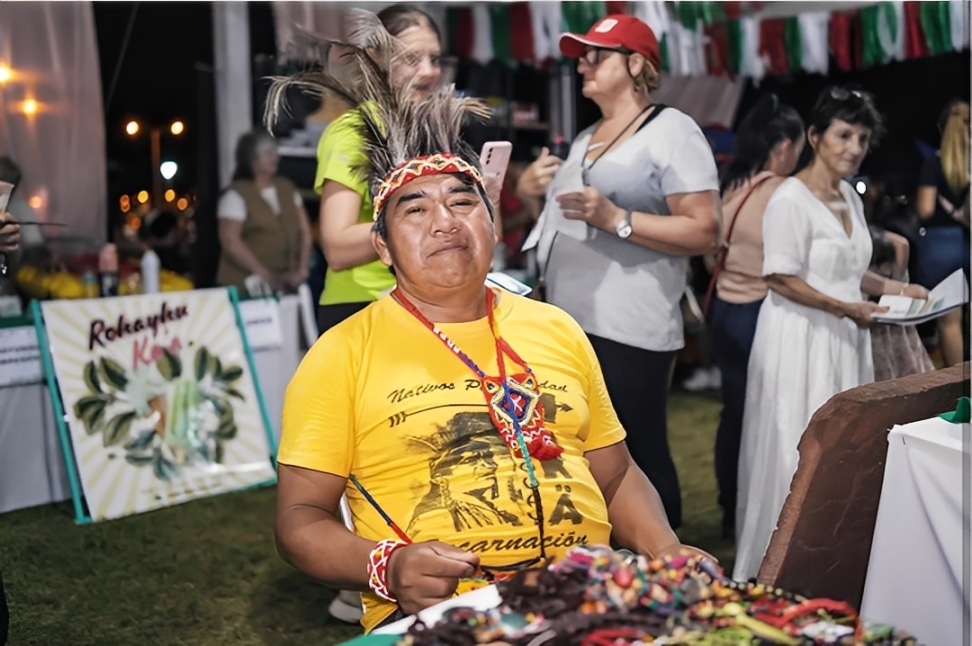 Indigenous participant at Fiesta de los Pueblos