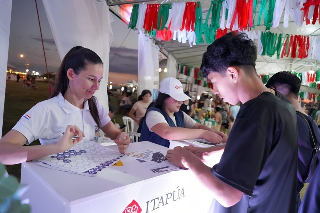 Sticker collection at Fiesta de los Pueblos