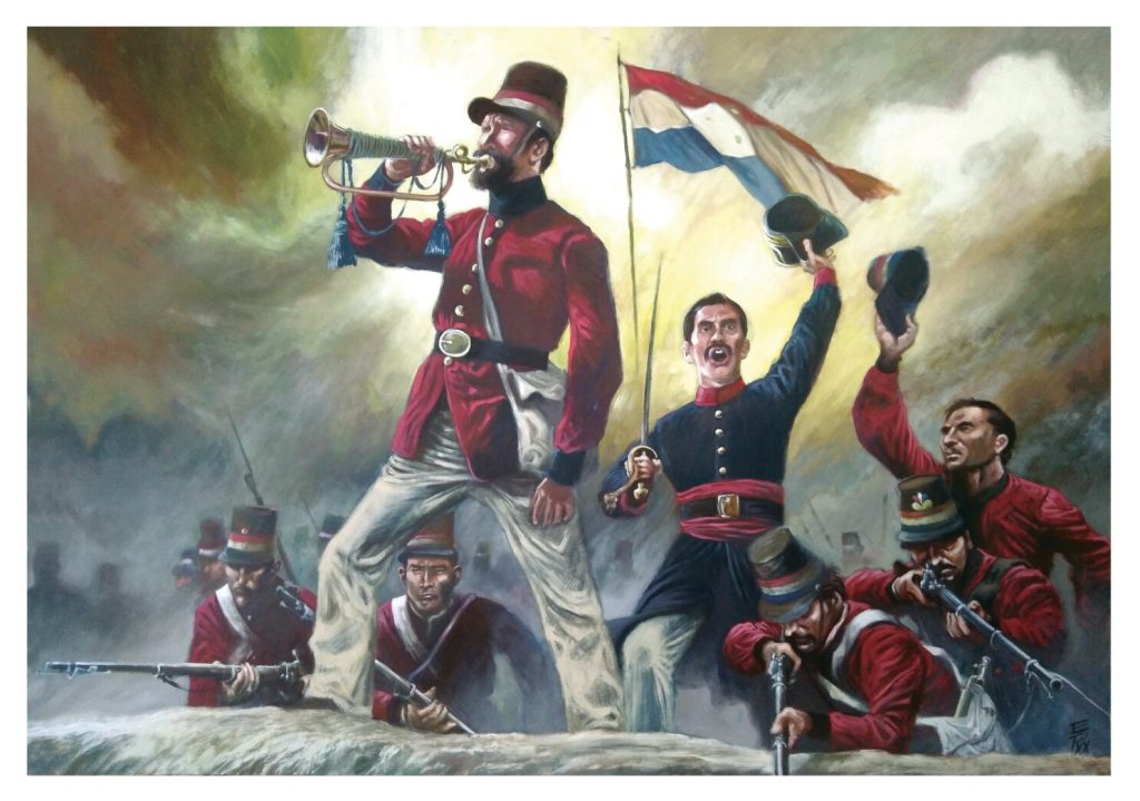 Paraguayans soldiers of the War of the Triple Alliance, the ones remembered in March 1