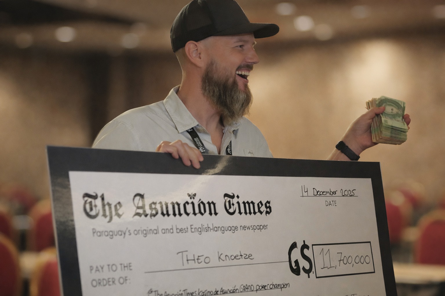 The Asunción Times Grand Poker Tournament #2 Coming Up, Learn From First Winner Theo Knoetze!
