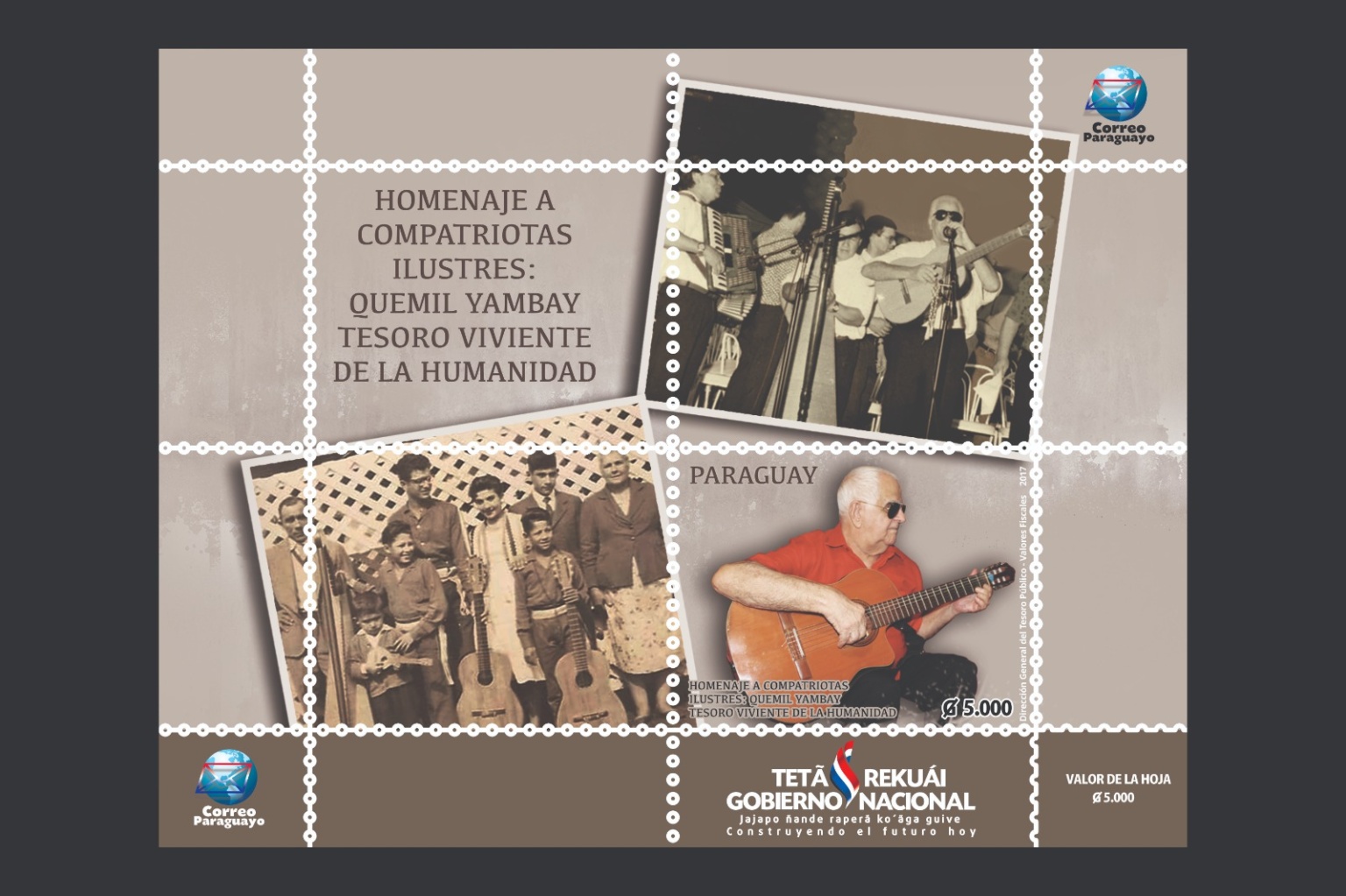Paraguay Honours Music Icon Quemil Yambay With Post Stamps