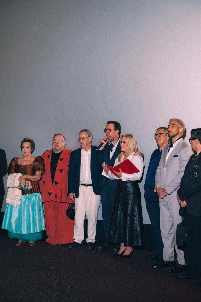 Marcelo Martinessi with members of the cast