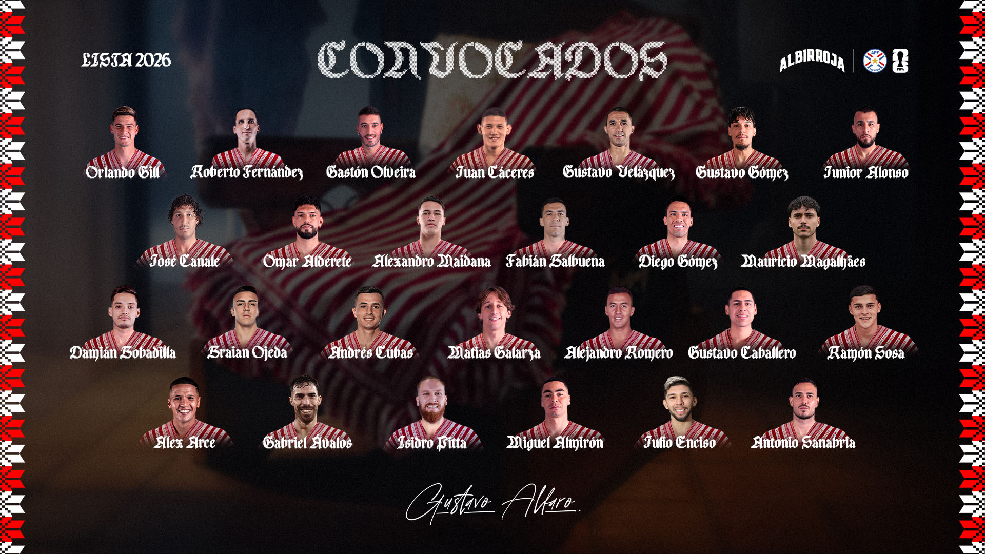 26 Names, One Nation: Paraguay’s 2026 World Cup Squad Revealed