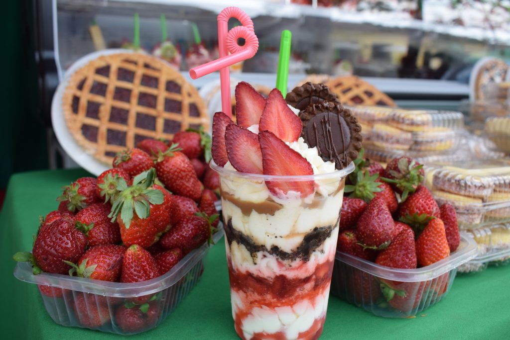 Products with strawberries.