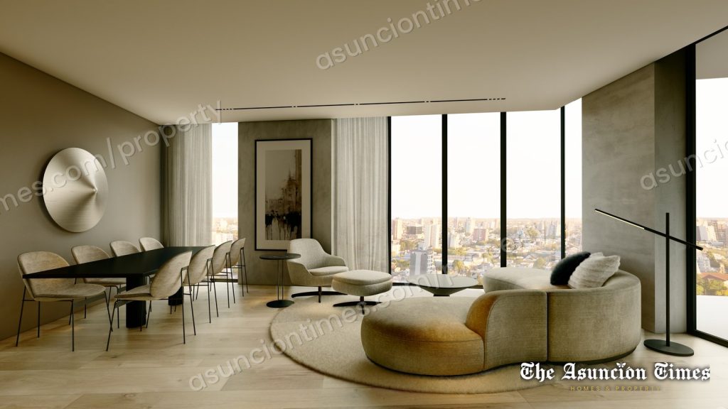 One-bedroom apartment in Las Lomas, large living room