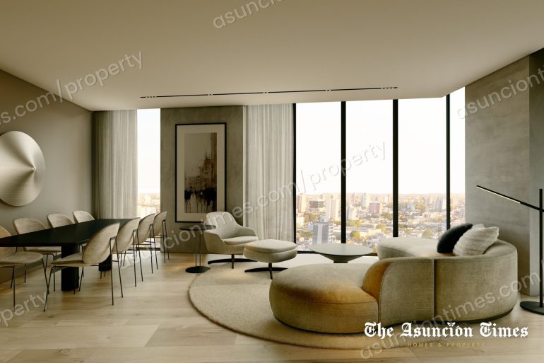 One-bedroom apartment in Las Lomas, large living room